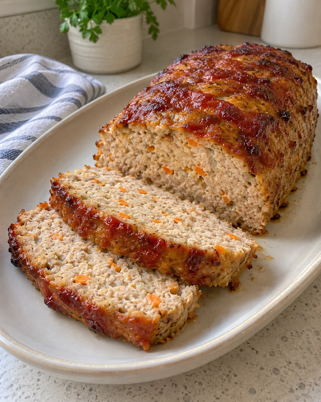 Chicken Meatloaf: A Tender Loaf With Tomato-Mustard Glaze